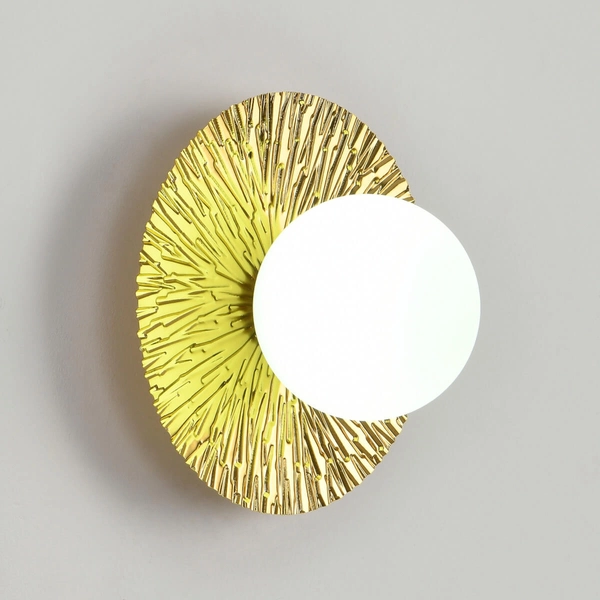 Naścienna lampa do sypialni SUN ST-FB230946-D35 metalowa złota biała