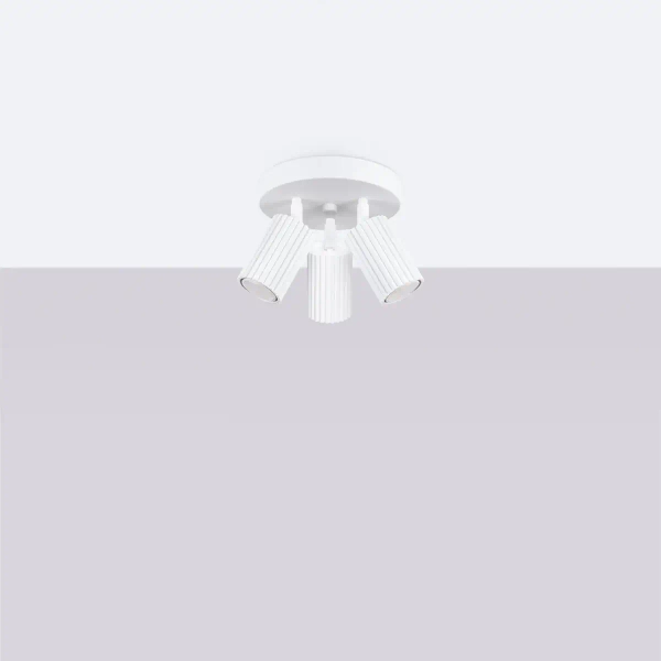 Lampa sufitowa potrójna KARBON SL.1544 do salonu tubki białe