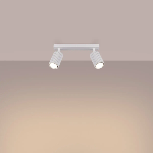 Podwójna lampa sufitowa KARBON SL.1542 regulowana tuba biała