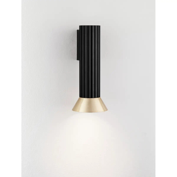 Metalowa lampa ścienna MARENZO LE45603 do sypialni czarna złota