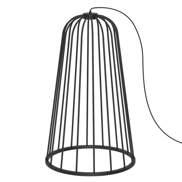 Industrialna lampa stojąca no. Moon 2014 do salonu druciana czarny