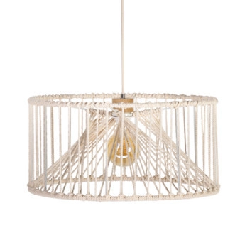 Skandynawska lampa wisząca REVE 184417174 okrągła boho pleciony kremowy