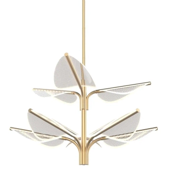 Lampa wisząca nad wyspę Floriana QN-FLORIANA-8P-L-NBR LED 54W 2893K mosiądz