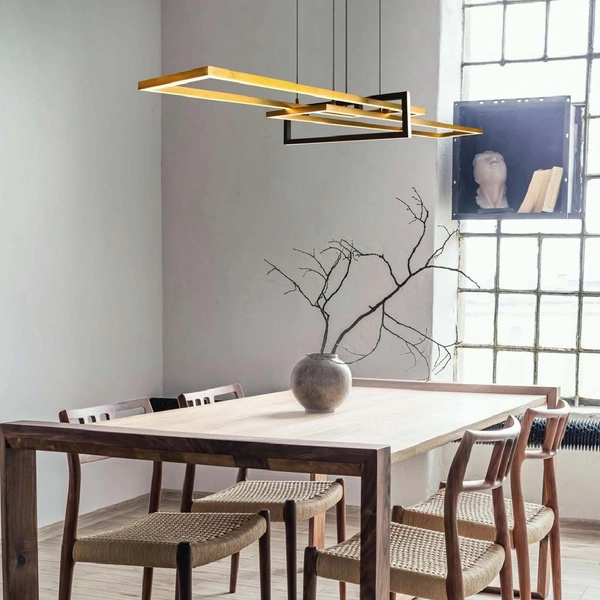 Wisząca lampa LED Salinas 320310308 zwis 34W 3000K złote ramki