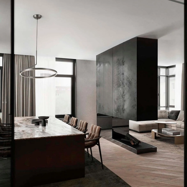 Zwisowa lampa do salonu ZUDANEZ LE44648 LED 31W 2700-4000K ring szara