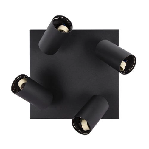 LAMPA sufitowa MANAM 03766 Ideus regulowana OPRAWA metalowe tuby reflektorki na listwie czarna