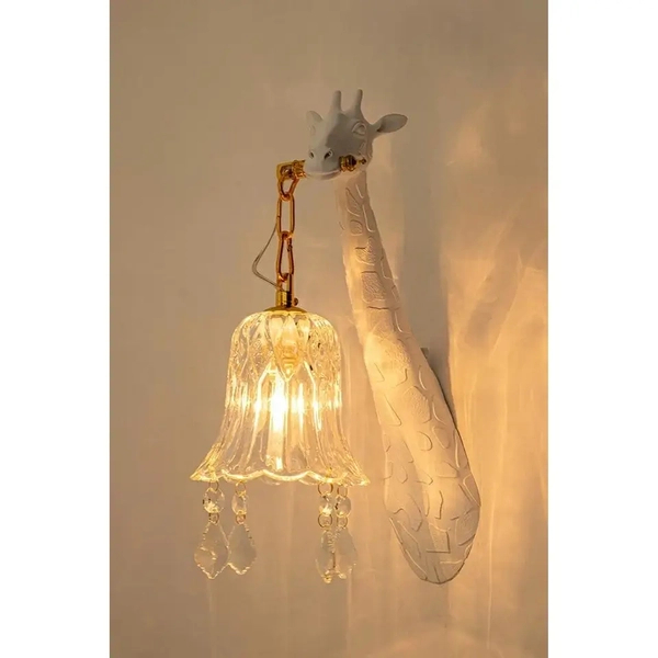 Ścienna lampa designerska GIRAFFE MSE1501100400 żyrafa crystals biała