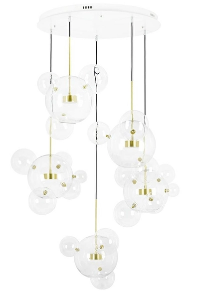 Bubbles lampa wisząca Capri MSE1501100554 LED 70W 3000K przezroczysta złota