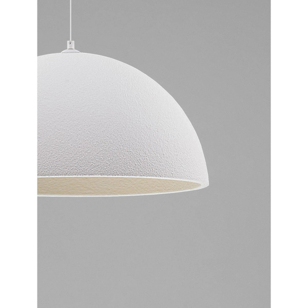 Wisząca lampa NAVIRTA LE45340 kopułowa nad wyspę do jadalni biała