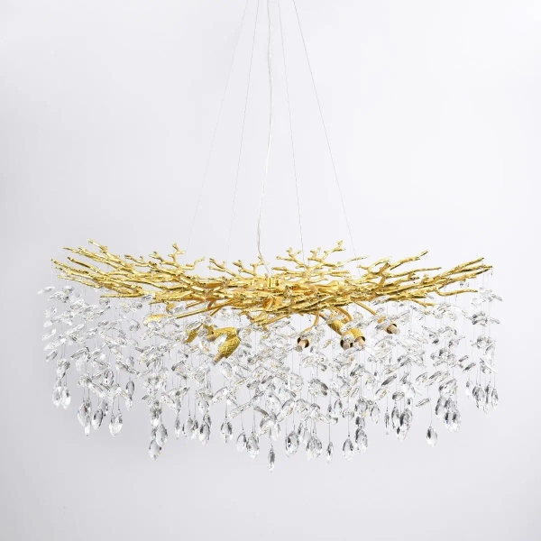Kryształowy żyrandol CINDY MD4115-13IGN-II do jadalni złoty