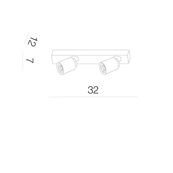 Sufitowa lampa regulowana Tomi 2-punktowa do holu czarna