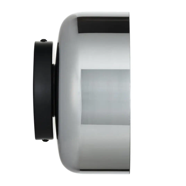 Kinkiet ścienny art deco DONUT ST-5072W czarny dymiony metalowy szklany LED 6W do holu