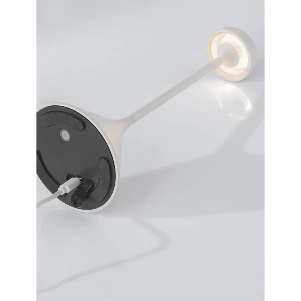 Stołowa lampa ściemnialna na taras CARMEDA LE75286 LED 1W 3000K IP54 biały