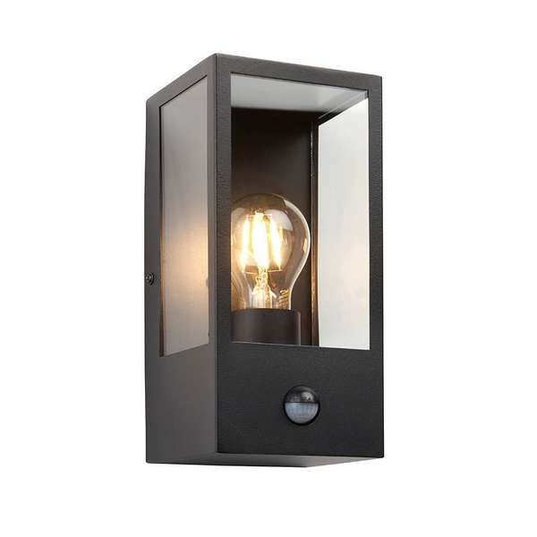 Lampa zewnętrzna na elewację Oxford PIR 94995 IP44 lampion czarny