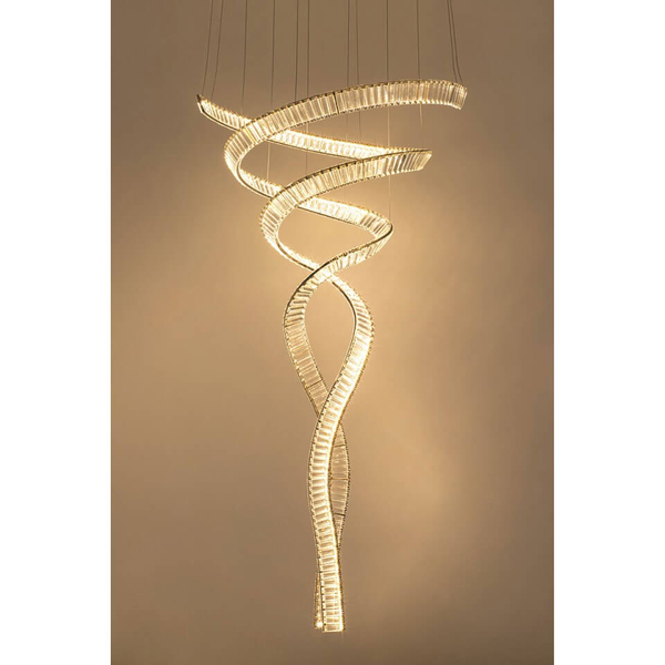 Lampa wisząca kryształowa Cordon MSE1501100194 Moosee LED 115W 3000K chrom
