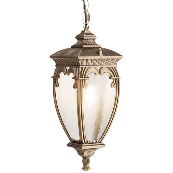 Lampa zwisowa zewnętrzna Fleur O414PL-01GB antyczna złota