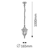 Wisząca LAMPA klasyczna MILANO 8374 zewnętrzna latarenka outdoor złoto antyczne OUTLET