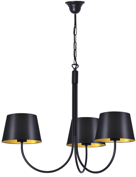 Wisząca lampa Sasto K-4335 klasyczna do salonu czarna złota