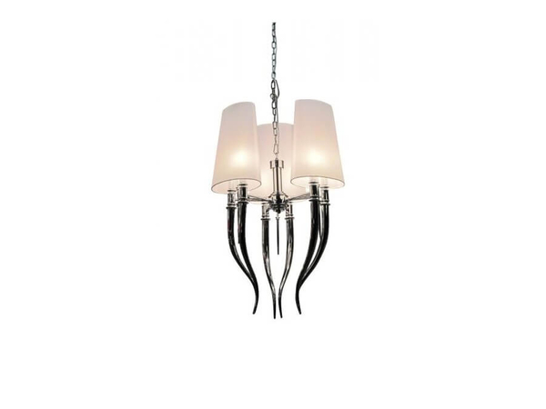 Sypialniana lampa wisząca Diablo nad łóżko biała chrom