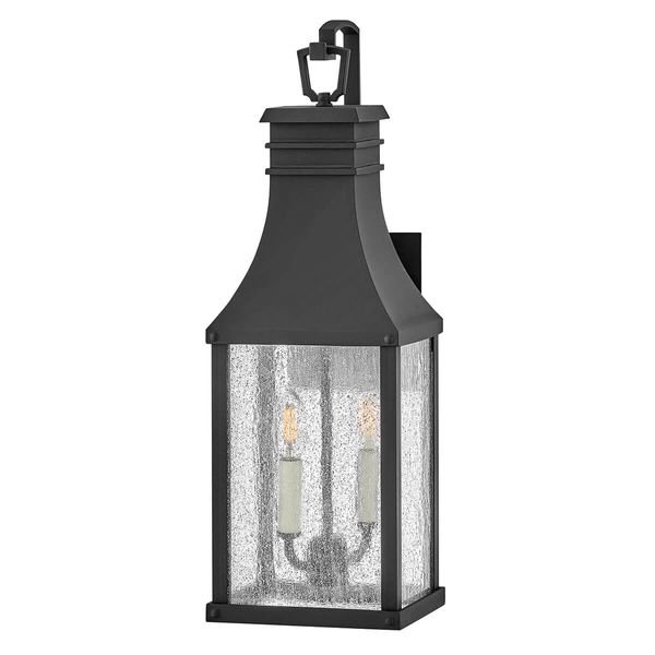 Tarasowa lampa ścienna Beacon HK-BEACON-HILL-M-MB IP44 metalowa czarna