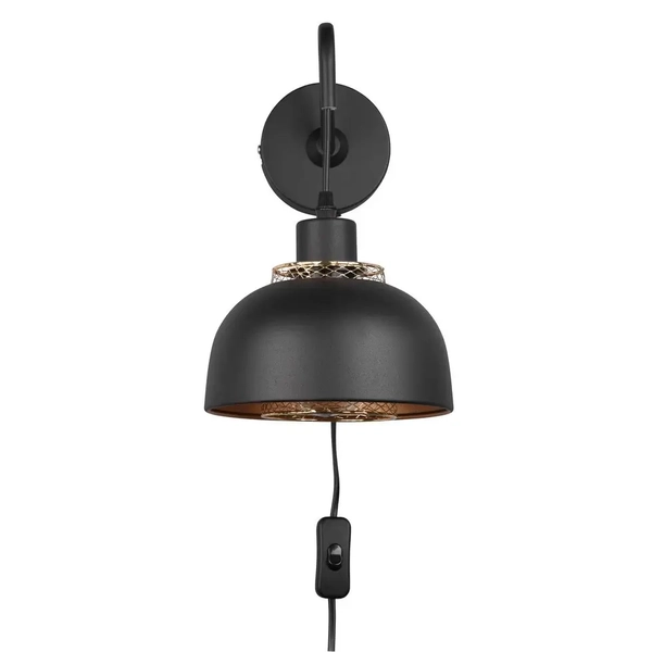 Loftowy kinkiet ścienny Punch R20811732 z włącznikiem metalowa czarna