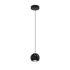 Kulista lampa wisząca Aurenia PL0122-CB Yaskr LED 5W 3000K czarny złoty