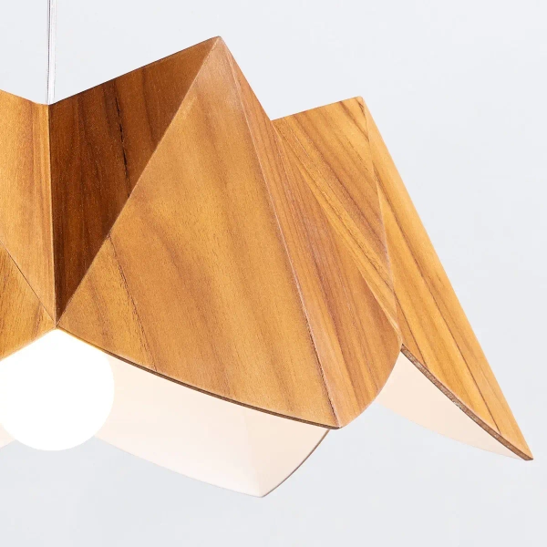 Geometryczna lampa wisząca Physalis QN-PHYSALIS-P-M-TEAK brązowy