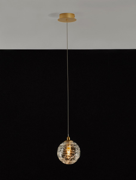 Lampa wisząca glamour CABRAL LE42906 ball nad stolik złota