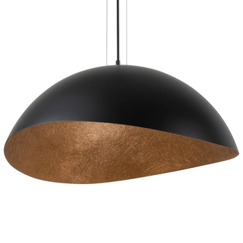 Owalna lampa wisząca SOLARIS 40608 Sigma kopuła czarna miedziana