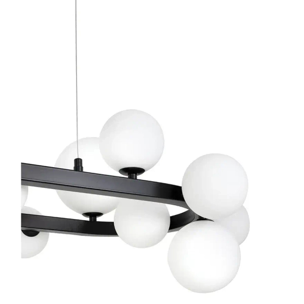 Kulista lampa wisząca ALURE MSE1501100606/MILK nad stół balls biała czarna
