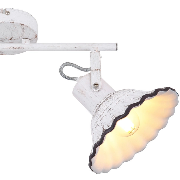 Sufitowa LAMPA industrialna JOWITA 54050-2 Globo metalowa OPRAWA reflektorki metalowe hygge białe czarne