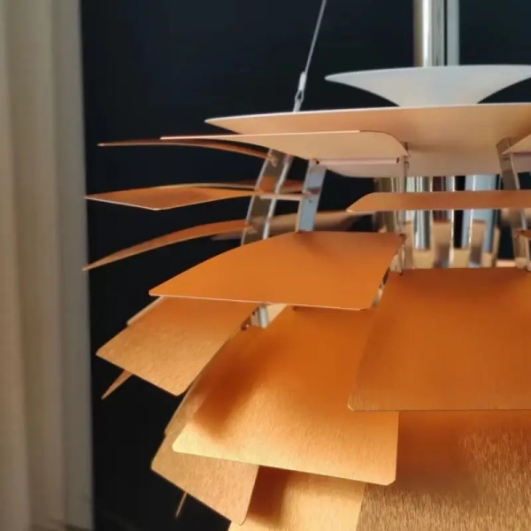 Lampa okrągła wisząca Prospettiva ABR-LW-PRO-60 geometryczna brązowa