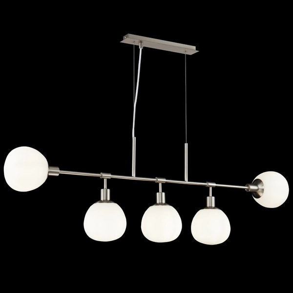 Modernistyczna LAMPA wisząca ERICH MOD221-PL-05-N Maytoni metalowa OPRAWA szklane kule ZWIS molekuły nikiel