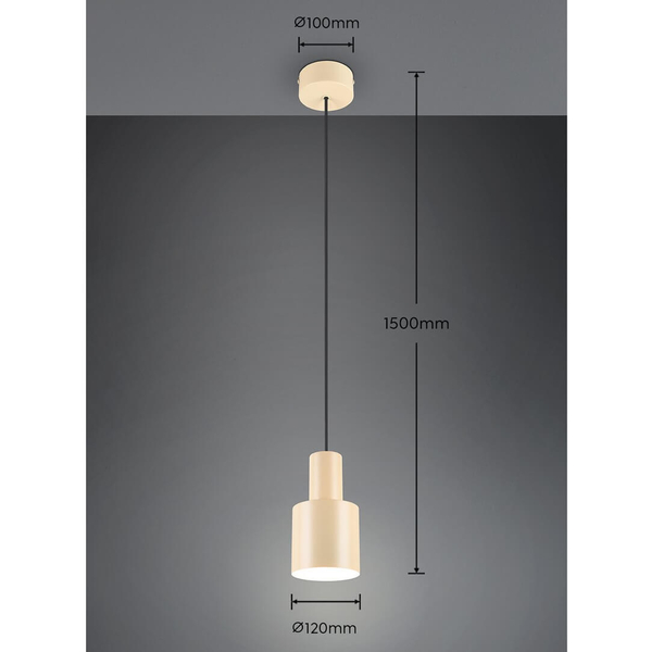 Regulowana lampa zwisająca ELIOR DL144319400 Trio zwis do jadalni beżowa