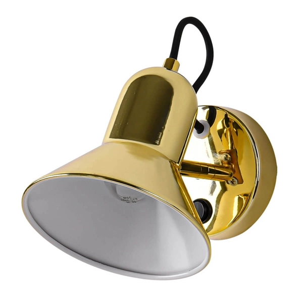 Regulowana LAMPA ścienna ASTAMA LP-1122/1W GD Light Prestige metalowa OPRAWA kinkiet okrągły na wysięgniku loft złoty