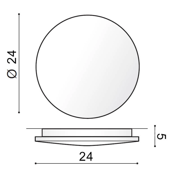 Ścienna lampa Ancona AZ2852 LED 24W 3000K IP54 do pokoju metalowa czarna