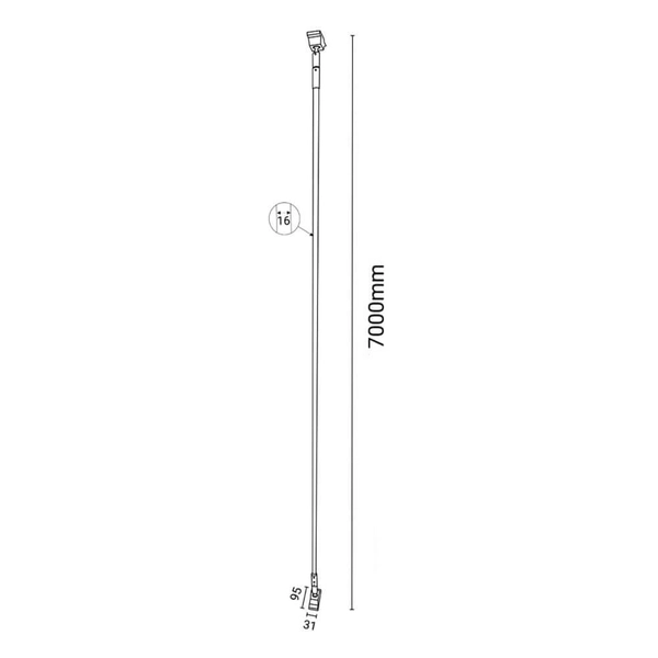 Sypialniana lampa liniowa sufitowa SURIKA 6037 Shilo LED 63W 3000K biała