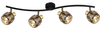 Sufitowa lampa Indiana 54357-4B reflektorki czarne przydymione