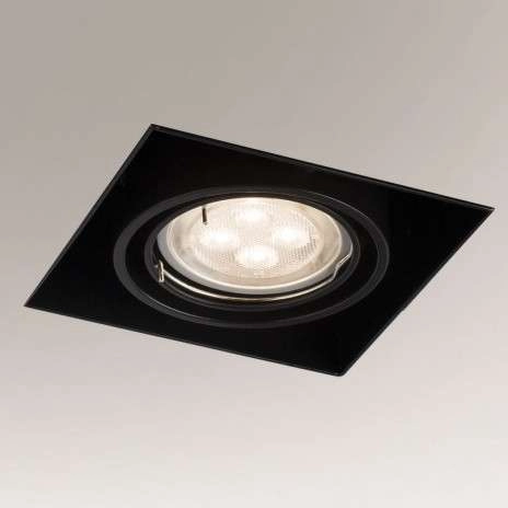 Wpuszczana LAMPA sufitowa OMURA 3301 Shilo kwadratowa OPRAWA podtynkowa metalowy wpust czarny