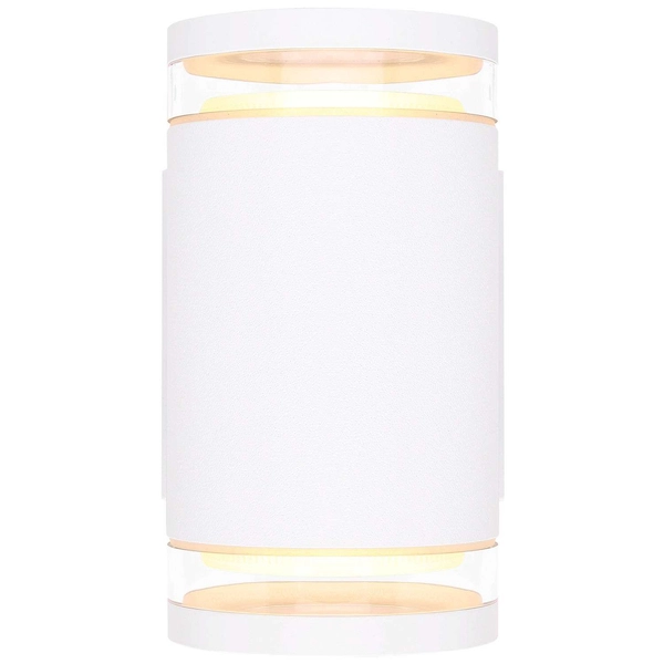 Kinkiet LAMPA zewnętrzna ALCALA 32063-2W Globo elewacyjna OPRAWA metalowa tuba ścienna outdoor IP44 biała przezroczysta