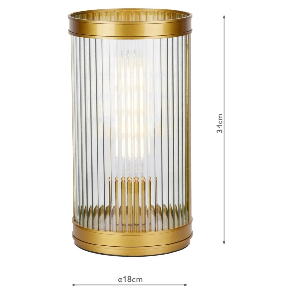 Nocna lampa stołowa Bianka BIA4263 szklana tuba satynowy brąz