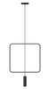 LAMPA wisząca RANA TH.018CZ kwadratowa OPRAWA metalowy ZWIS ramka frame czarna