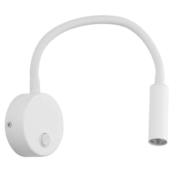 Lampa ścienna Lagos 5921 do sypialni z regulacją tuba biała