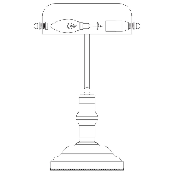 Stojąca LAMPA stołowa BANKERS 105931 Markslojd metalowa LAMPKA gabinetowa bankierska patyna zielona