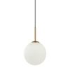 Wisząca lampa kulista Deore PND-5578-1M-BRO szklana kula ball brąz antyczny