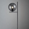 Stojąca LAMPA podłogowa NYXIS DL142402000 Trio modernistyczna OPRAWA szklana kula grafitowa przydymiona