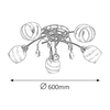 Lampa sufitowa z kryształkami Melissa 2622 Rabalux molekuły białe chrom