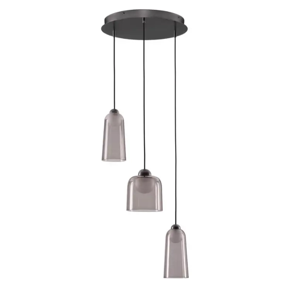 Potrójna wisząca lampa TAVENCO LE45213 LED 15W 3000K czarny różowy