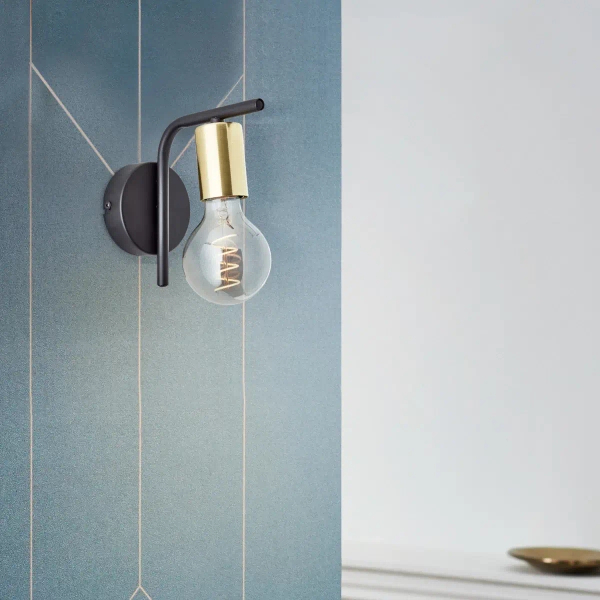 Ścienna lampa loftowa Kerry 99840/72 metalowa czarna mosiądz