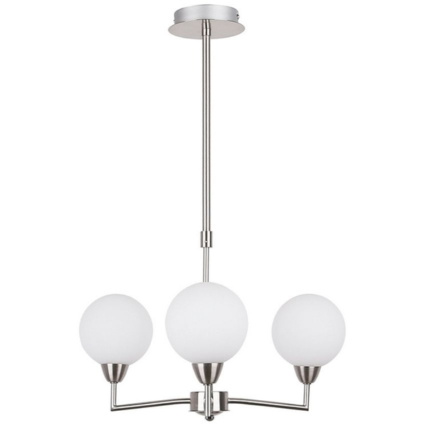 Wisząca lampa art deco Logos 33-05441 Candellux kule srebrna biała
